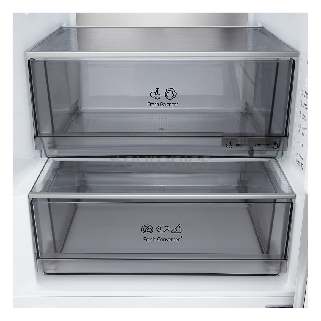 LG, NoFrost, 375 л, высота 203 см, cеребристый - Холодильник