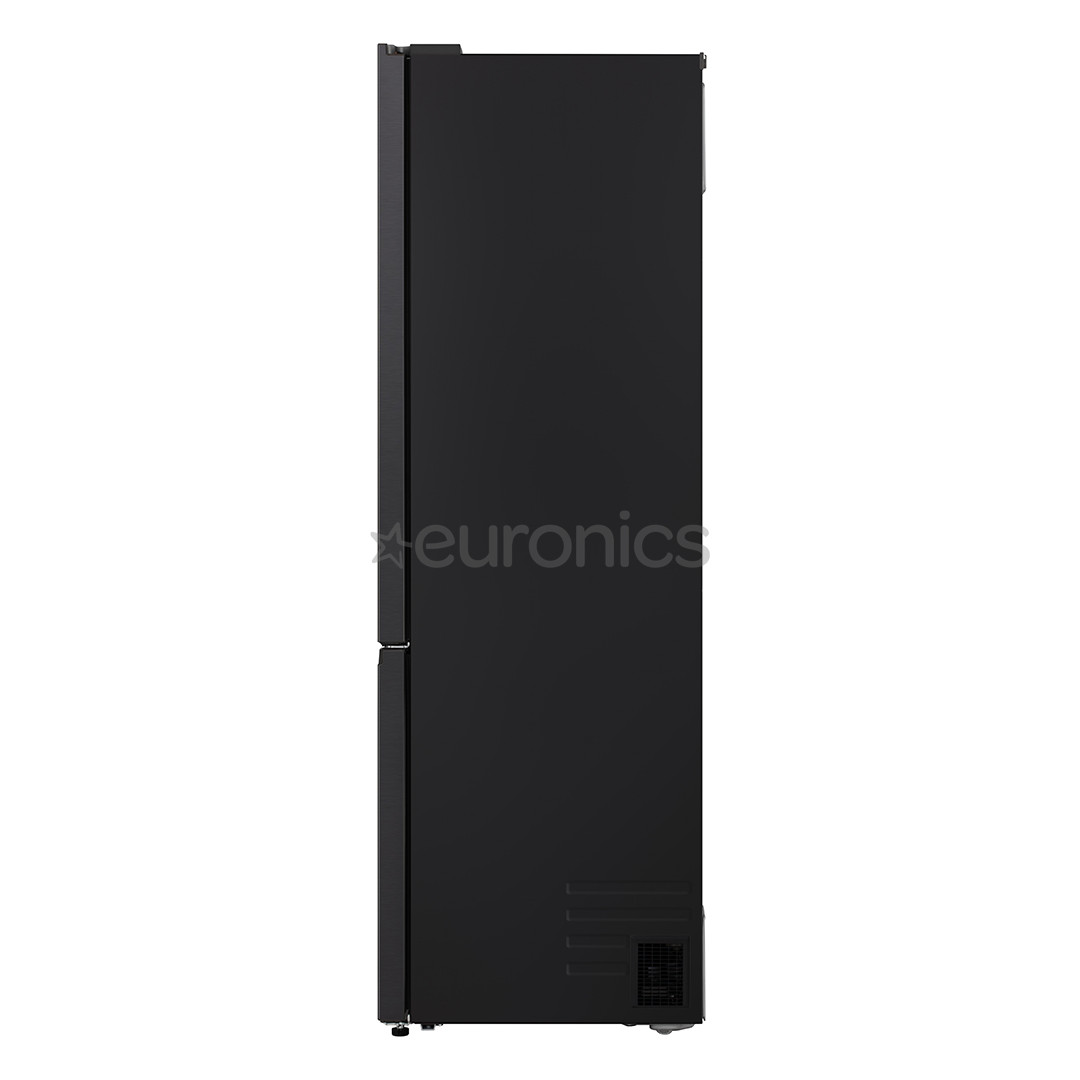 LG, Total No Frost, 375 L, height 203 cm, black steel - Refrigerator