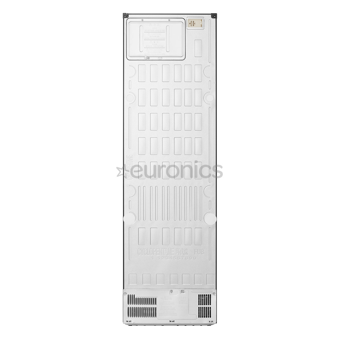 LG, Total No Frost, 375 L, height 203 cm, black steel - Refrigerator