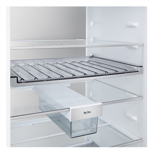 LG, Total No Frost, 375 L, height 203 cm, black steel - Refrigerator