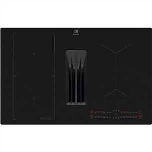 Electrolux 600 Series, laius 80 cm, must - Integreeritav induktsioonpliidiplaat õhupuhastiga ECC83443CZ
