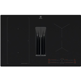 Electrolux 600 Series, width 80 cm, black - Built-in induction hob with cooker hood