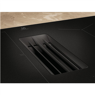 Electrolux 600 Series, laius 80 cm, must - Integreeritav induktsioonpliidiplaat õhupuhastiga