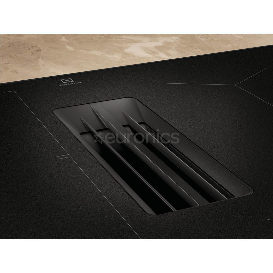 Electrolux 600 Series, laius 80 cm, must - Integreeritav induktsioonpliidiplaat õhupuhastiga