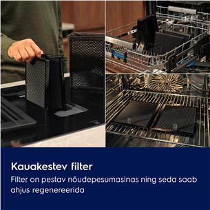 Electrolux 600 Series, laius 80 cm, must - Integreeritav induktsioonpliidiplaat õhupuhastiga