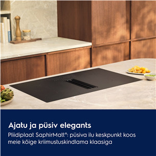 Electrolux 600 Series, laius 80 cm, must - Integreeritav induktsioonpliidiplaat õhupuhastiga