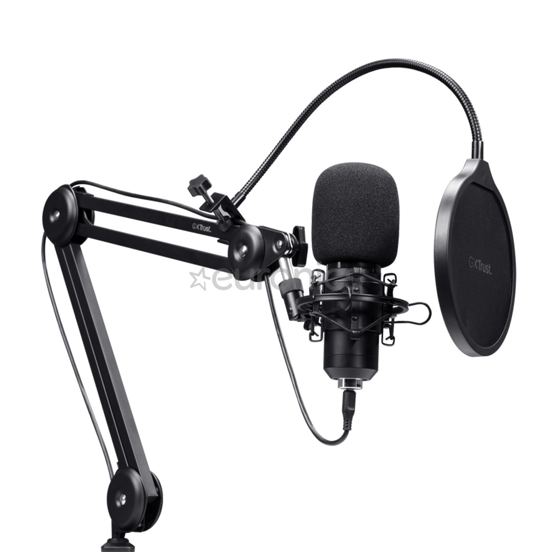 Trust GXT270 Emita II+, black - Microphone with arm
