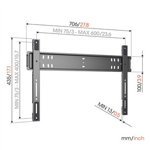 Vogel's TVM 5705 ELITE FIXED, 40" - 110", black - TV wall mount