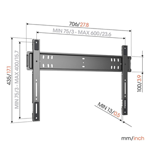 Vogel's TVM 5705 ELITE FIXED, 40" - 110", black - TV wall mount