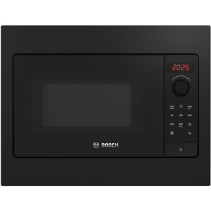 Bosch Series 2, 20 L, 800 W, black - Built-in microwave oven BFL523MB4