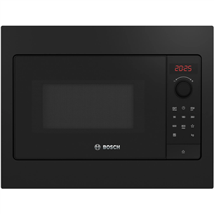 Bosch Series 2, 20 L, 800 W, black - Built-in microwave oven BFL523MB4