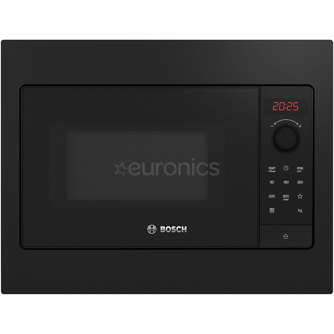 Bosch Series 2, 20 L, 800 W, black - Built-in microwave oven