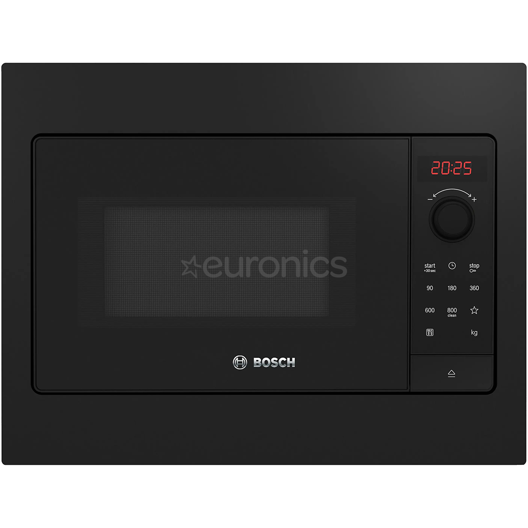Bosch Series 2, 20 L, 800 W, black - Built-in microwave oven
