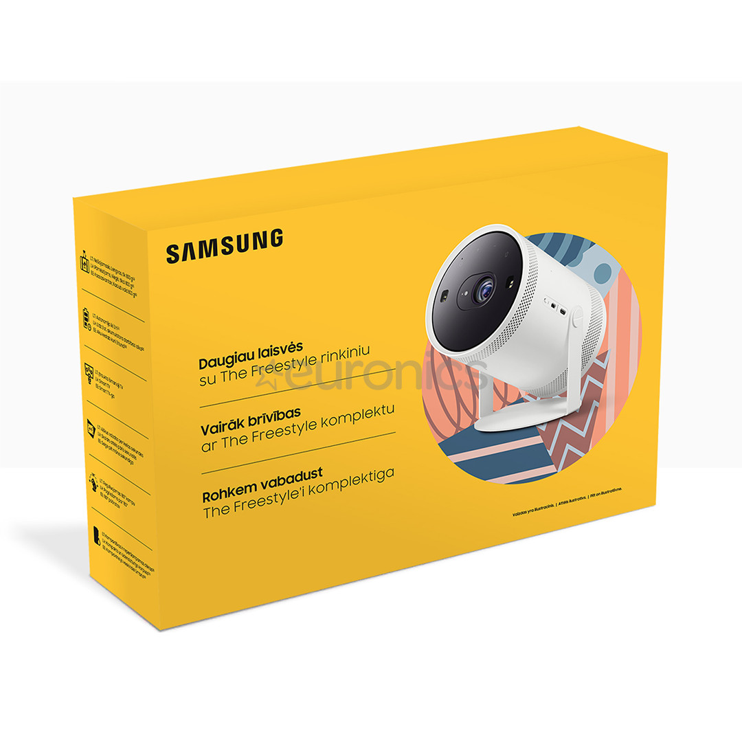 Samsung The Freestyle (Gen 2), 30-100", white/pink - Smart projector bundle