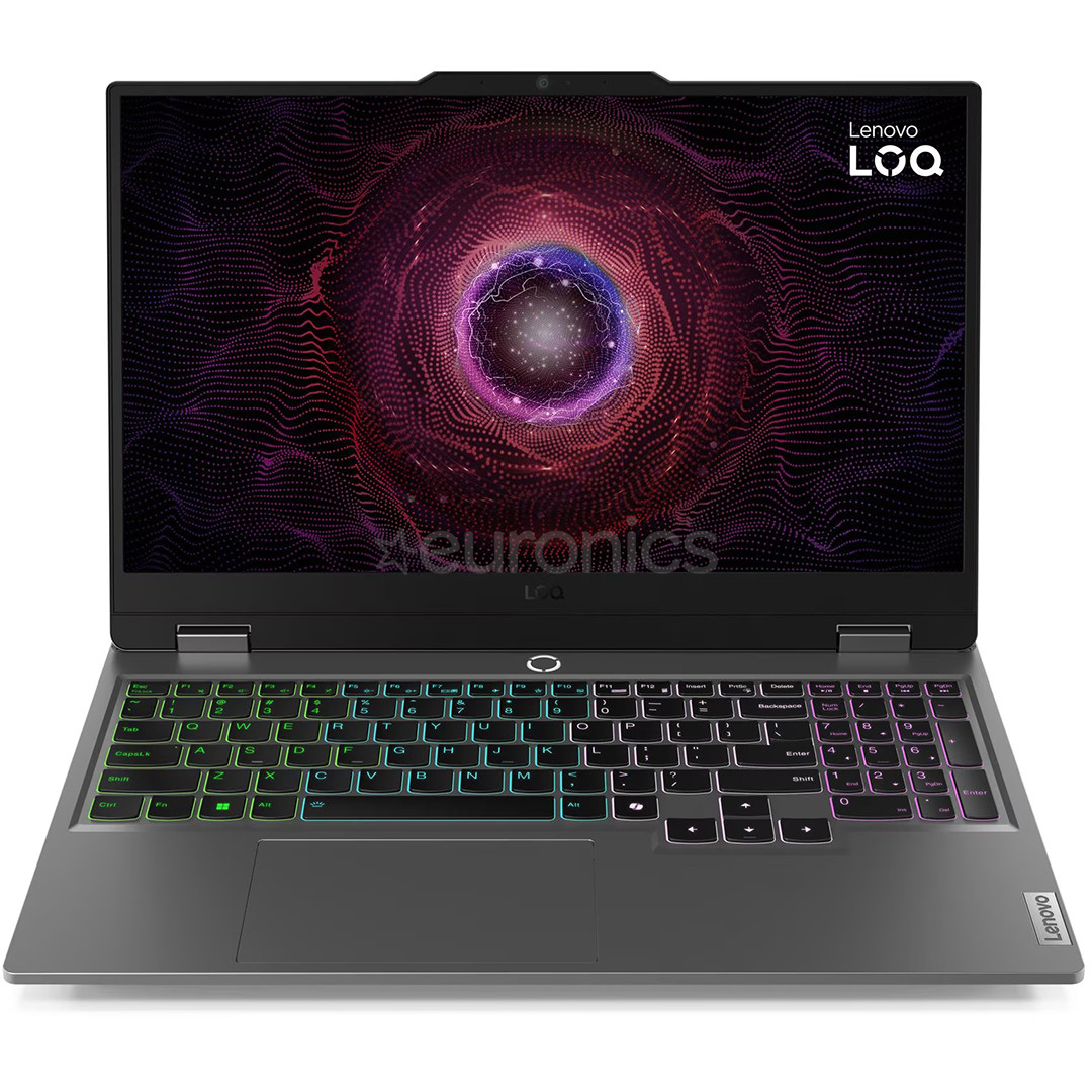 Lenovo LOQ 15ARP9, 15,6'', Full HD, 144 Hz, Ryzen 5, 16 GB, 512 GB, RTX 4050, ENG, luna grey - Notebook 83JC00P3LT