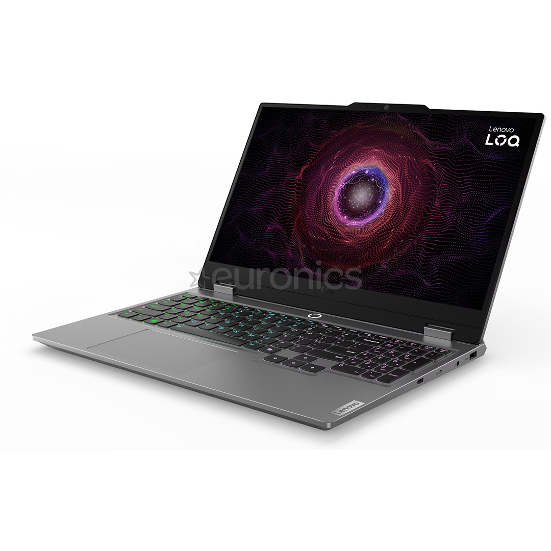 Lenovo LOQ 15ARP9, 15,6'', Full HD, 144 Hz, Ryzen 5, 16 GB, 512 GB, RTX 4050, SWE, luna grey - Notebook
