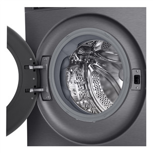 LG, 9 kg, sügavus 47.5 cm, 1200 p/min, mattmust - Eestlaetav pesumasin