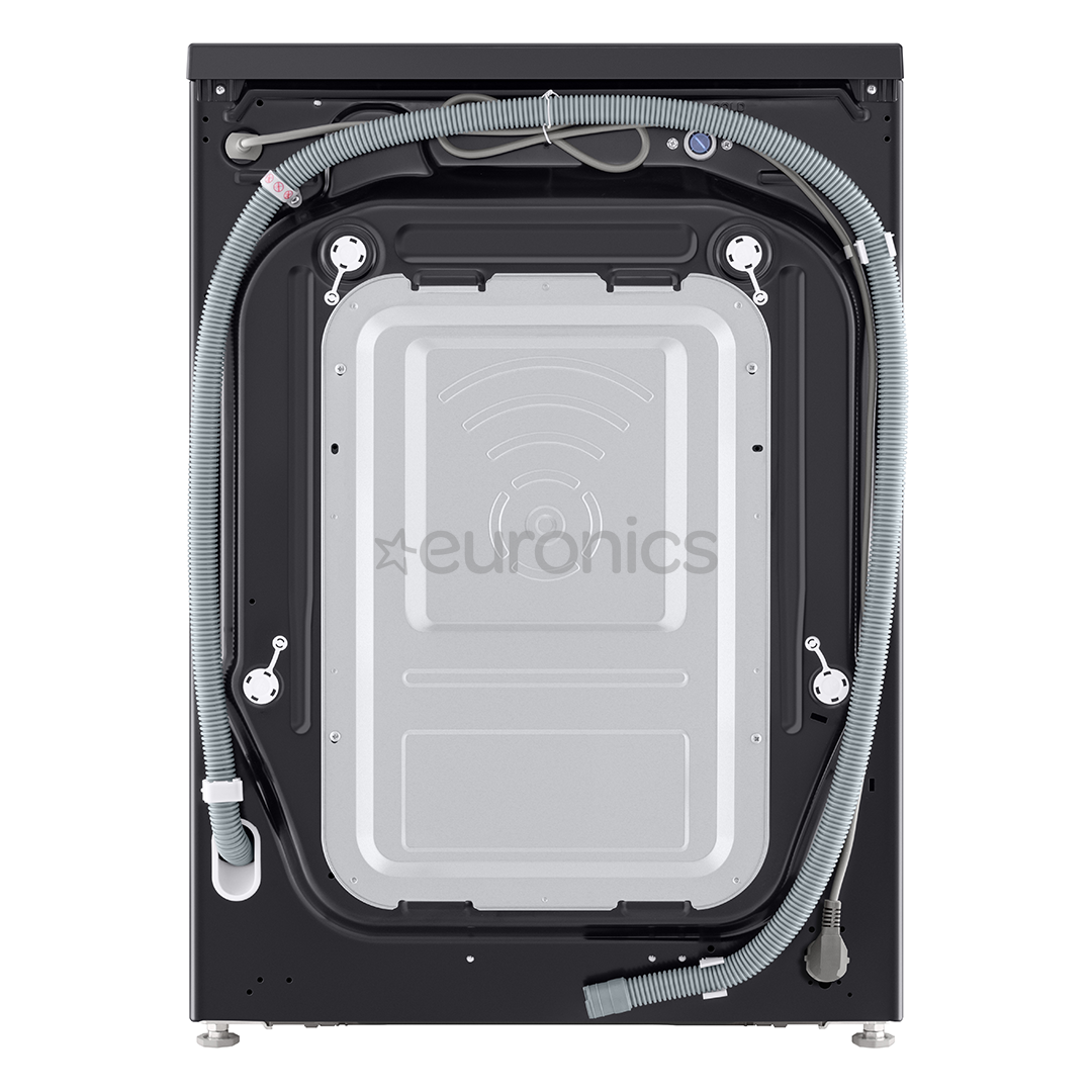 LG, 9 kg, sügavus 47.5 cm, 1200 p/min, mattmust - Eestlaetav pesumasin