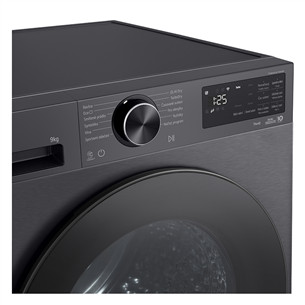 LG, Soojuspump, 9 kg, sügavus 66 cm, mattmust - Pesukuivati