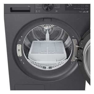 LG, Soojuspump, 9 kg, sügavus 66 cm, mattmust - Pesukuivati