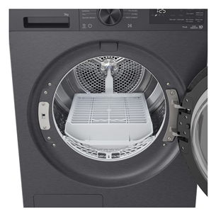 LG, Soojuspump, 9 kg, sügavus 66 cm, mattmust - Pesukuivati