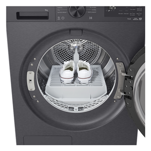 LG, Soojuspump, 9 kg, sügavus 66 cm, mattmust - Pesukuivati