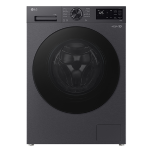 LG, 11 kg, depth 57 cm, 1400 rpm, matte black - Front load washing machine F4X5011TBB.AEBQPMR