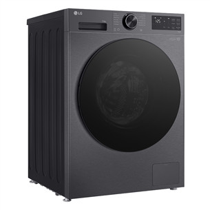 LG, 11 кг, глубина 57 см, 1400 об/мин, матовый черный - Стиральная машина с передней загрузкой