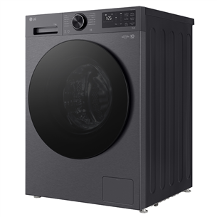 LG, 11 kg, depth 57 cm, 1400 rpm, matte black - Front load washing machine