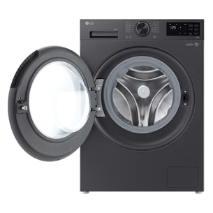 LG, 11 kg, depth 57 cm, 1400 rpm, matte black - Front load washing machine