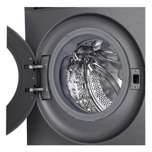 LG, 11 kg, depth 57 cm, 1400 rpm, matte black - Front load washing machine
