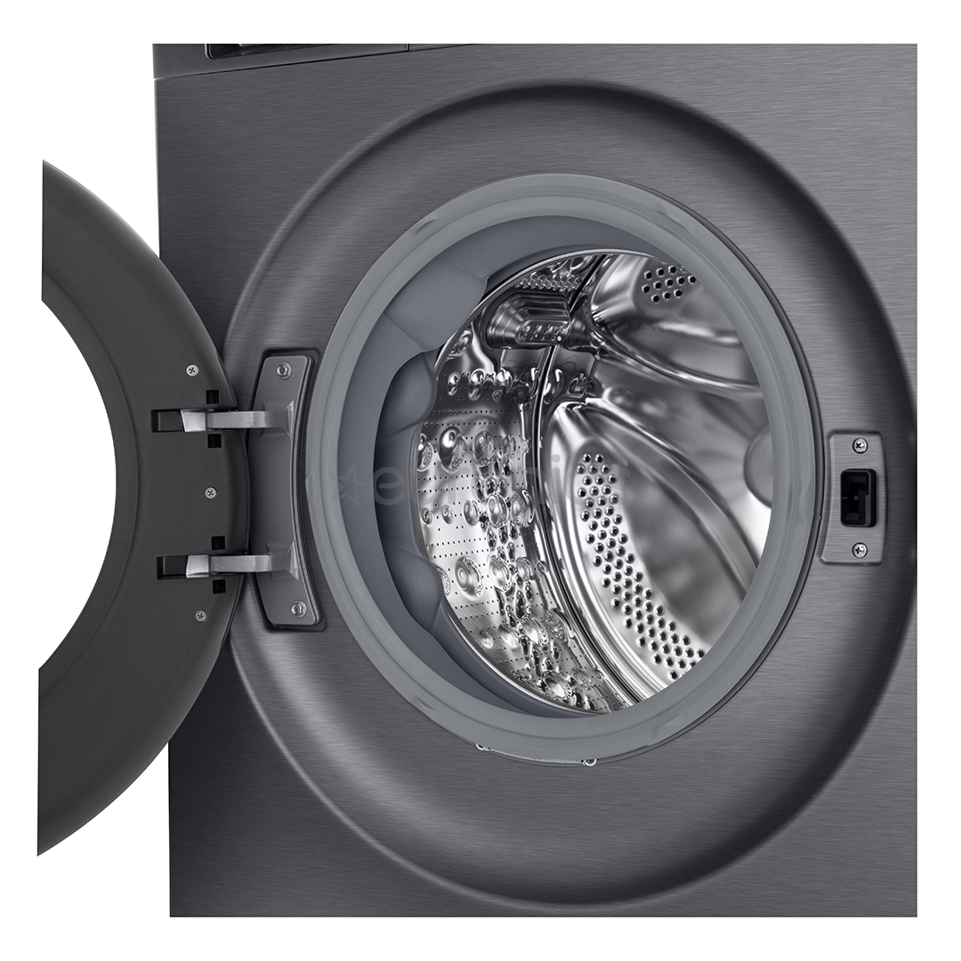 LG, 11 kg, depth 57 cm, 1400 rpm, matte black - Front load washing machine