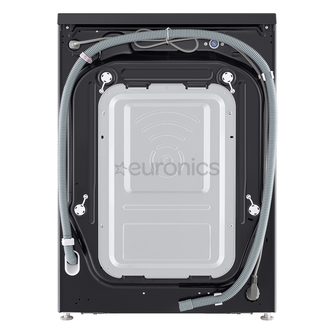 LG, 11 кг, глубина 57 см, 1400 об/мин, матовый черный - Стиральная машина с передней загрузкой