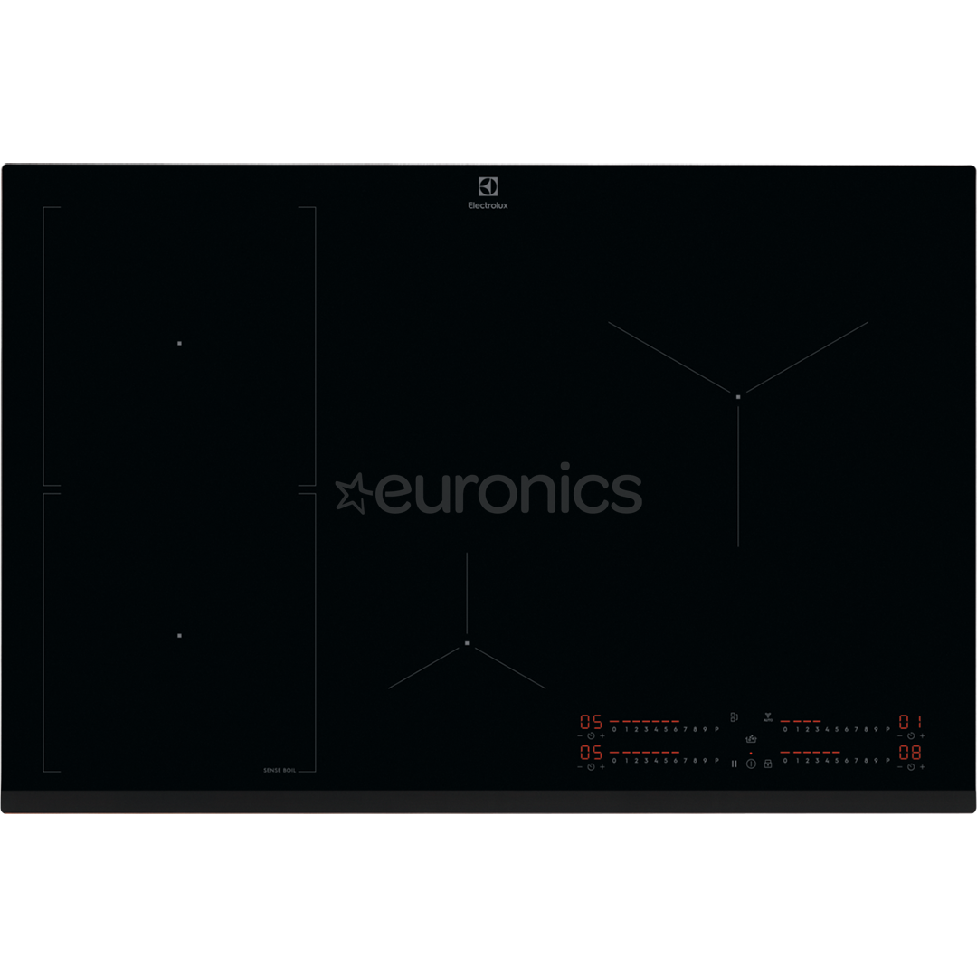 Electrolux 700 seeria SenseBoil Hob2Hood, laius 80 cm, must - Integreeritav induktsioonpliidiplaat