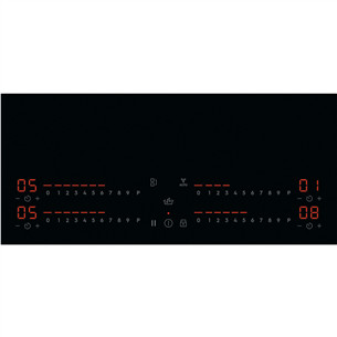 Electrolux 700 seeria SenseBoil Hob2Hood, laius 80 cm, must - Integreeritav induktsioonpliidiplaat