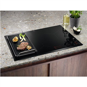 Electrolux 700 seeria SenseBoil Hob2Hood, laius 80 cm, must - Integreeritav induktsioonpliidiplaat