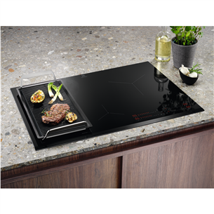 Electrolux 700 seeria SenseBoil Hob2Hood, laius 80 cm, must - Integreeritav induktsioonpliidiplaat