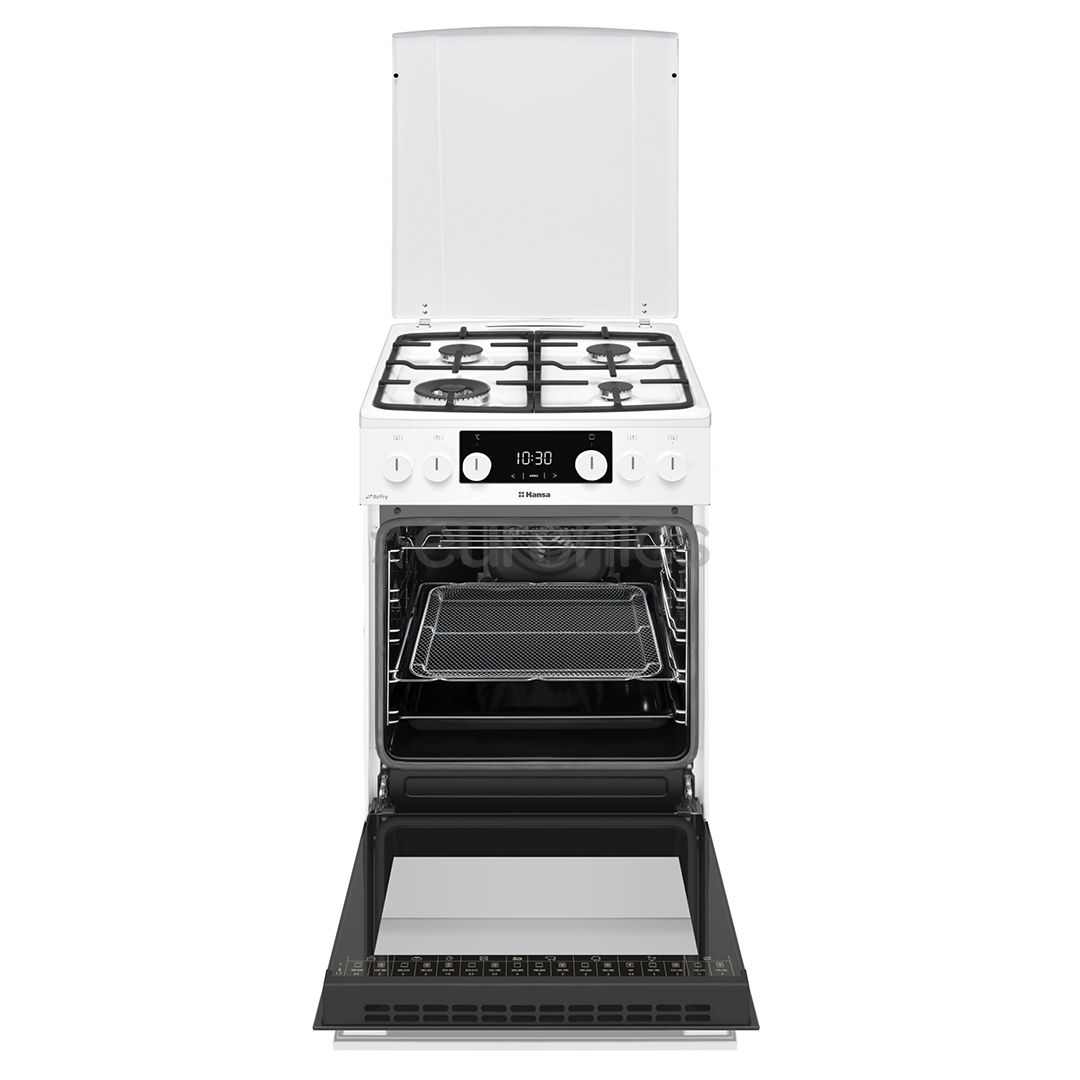 Hansa, 65 L, catalytic cleaning, width 50 cm, white - Gas cooker with electric oven