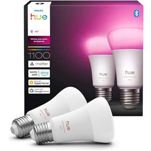 Philips Hue White and Color Ambiance, E27, 2 tk, värviline - Nutivalgusti