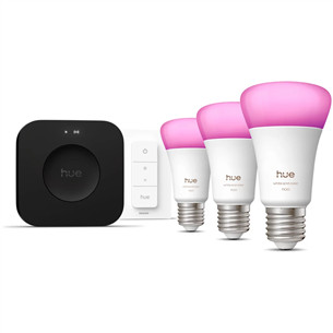 Philips Hue White & Color Ambiance starter set, E27, 3 tk - Nutivalgusti komplekt 929003853503