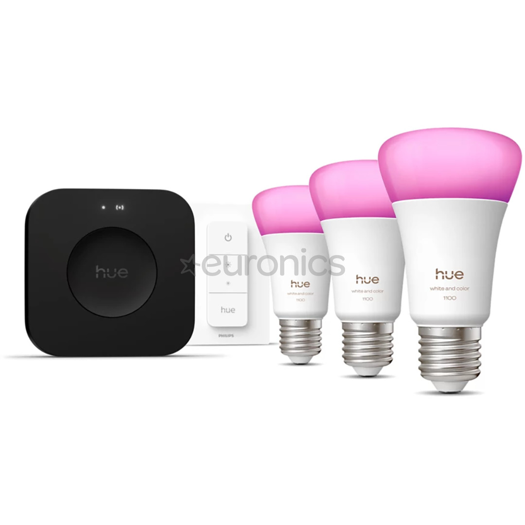 Philips Hue White & Color Ambiance starter set, E27, 3 tk - Nutivalgusti komplekt