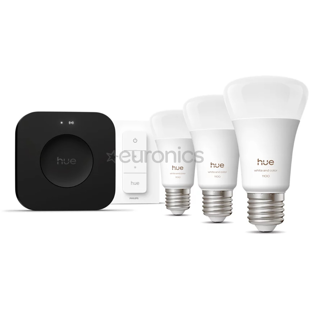 Philips Hue White & Color Ambiance starter set, E27, 3 tk - Nutivalgusti komplekt