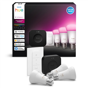 Philips Hue White & Color Ambiance starter set, E27, 3 tk - Nutivalgusti komplekt
