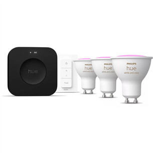 Philips Hue White & Color Ambiance starter kit, GU10, 3 tk - Nutivalgusti komplekt 929003666513