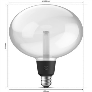 Philips Hue Ellipse, E27, must - Nutivalgusti