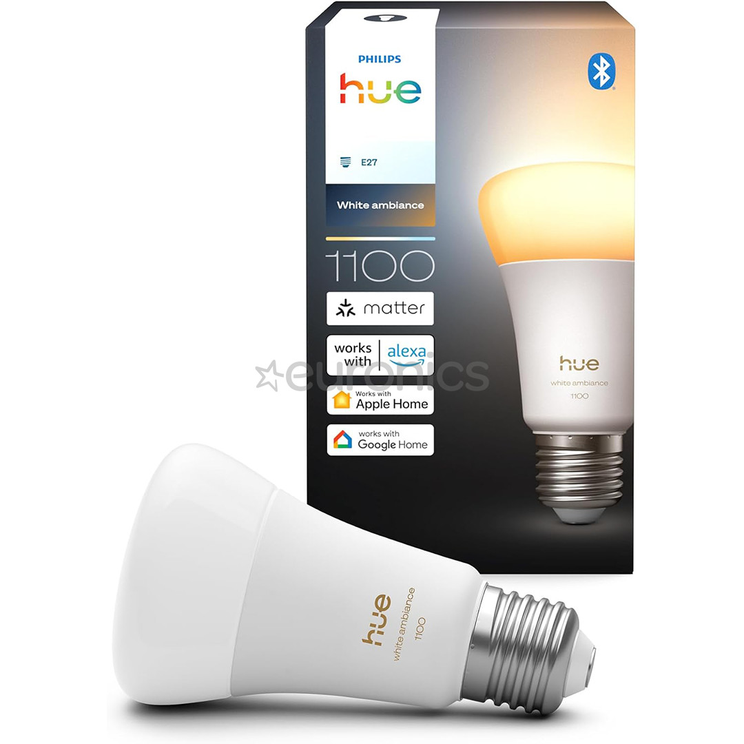 Philips Hue White Ambiance A60, E27, valge - Nutivalgusti