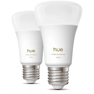 Philips Hue White Ambiance A60, E27, 2 tk, valge - Nutivalgusti