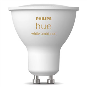 Philips Hue White Ambiance, GU10, valge - Nutivalgusti
