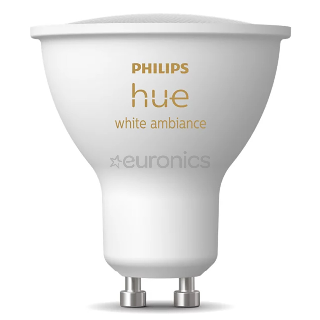 Philips Hue White Ambiance, GU10, valge - Nutivalgusti