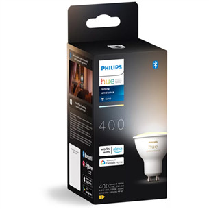 Philips Hue White Ambiance, GU10, valge - Nutivalgusti